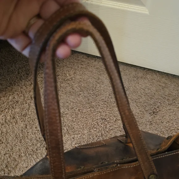 Patricia Nash Distressed Brown Leather Tote - Picture 8 of 13